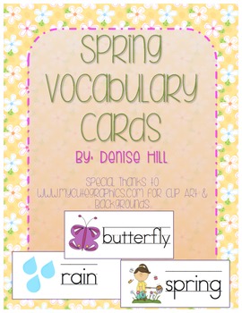 Preview of Spring Vocabulary Cards