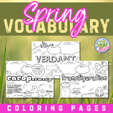 Spring Vocabulary Coloring Pages: Seasonal Language Activity
