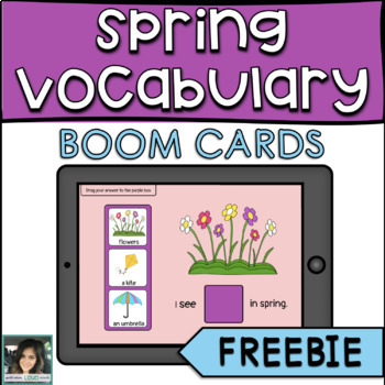 Preview of BOOM Cards™ FREEBIE: Spring Vocabulary | Distance Learning