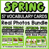 Spring Vocabulary Flashcards Real photos Bundle | Kinderga