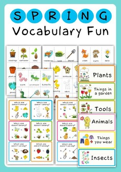 Preview of Spring Vocabulary Fun. Activities.