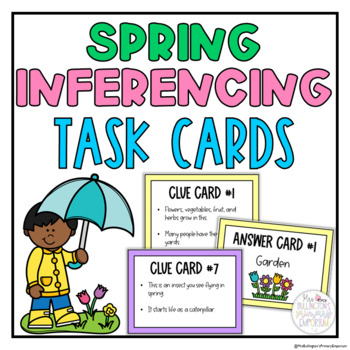 Preview of Spring Vocabulary Inferencing Task Cards