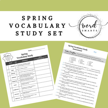 Preview of Spring Vocabulary Study Set