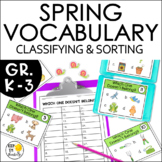 Spring Vocabulary Test Prep Activities - Analogies, Word S