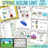Spring Vocabulary Unit Task Cards | Print and Boom™ Cards