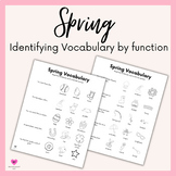 Spring Identifying Objects by Function Worksheets