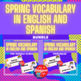 Spring Seasonal Vocabulary Words in English & Spanish Bundle