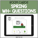 Spring WH Questions BOOM Cards - Speech Therapy - AAC - Au