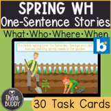 Spring WH Questions One-Sentence Stories Boom Cards Speech