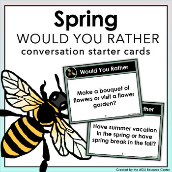Preview of Spring WOULD YOU RATHER | Icebreakers | Social Task Cards | Printable
