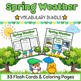 Spring Weather 22 Coloring Pages & Real Pictures Flashcard