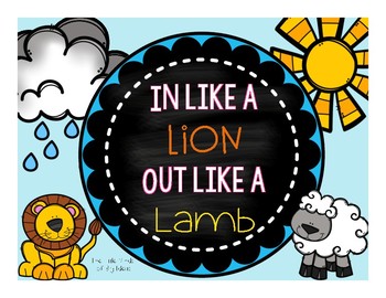 Spring Weather- In like a Lion out like a Lamb by Little Minds of Big Ideas