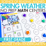 Spring Weather + Rainbows No Prep Math Center Mats 1st Gra