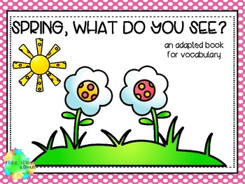Preview of Spring Vocabulary Adapted Book