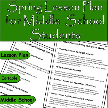 Preview of Spring Wonders: Middle School Lesson Plan Exploring the Season’s Science/ Spring