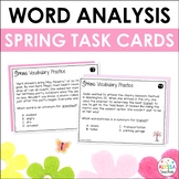Spring Word Analysis Skills Task Cards