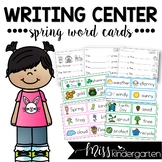 Kindergarten Writing Center Word Cards Spring