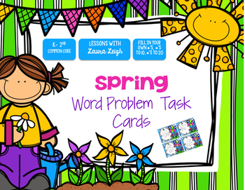 Preview of Word Problem Task Cards & Game Board