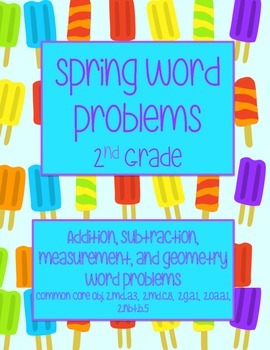 Preview of Spring Word Problems- 2nd Grade