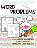 Spring Word Problems- Addition and Subtraction with Regrouping