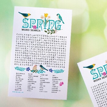 Preview of Spring Word Search