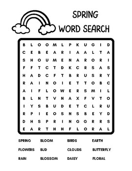 Spring Word Search by Miss H's Harmony | TPT