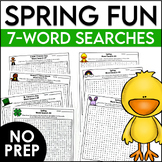 March Word Search Activities for Spring & St. Patrick's Da