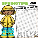 Spring Word Search Puzzle MASSIVE March April May June Wor