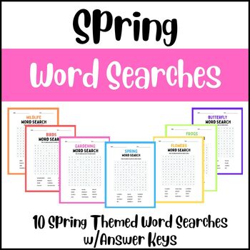 Preview of Spring Word Search Bundle