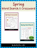 Spring Word Search & Crossword Bundle 3rd-6th grade|Spring