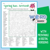 Hard Spring Word Search Puzzle Middle School Fun Activity 