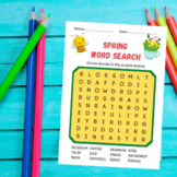 Spring Word Search Puzzle