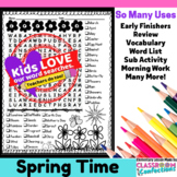 Spring Word Search Puzzle | Morning Work |  Early Finisher