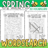 Spring Word Search Puzzle - day before spring break activities