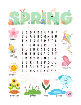 Preview of Spring - Word Search Puzzles