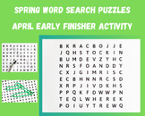Spring Word Search Puzzles April Early Finisher Activity