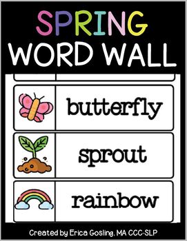 Preview of Spring Word Wall