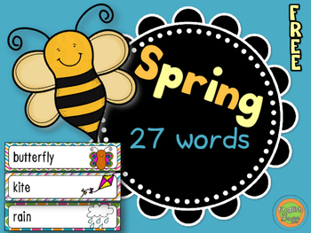 Preview of Spring - Word Wall Vocabulary (27 words)