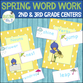 Spring Word Work Centers for 2nd & 3rd  - Rhyming + Syllab