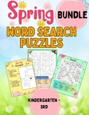 Spring Word search Puzzles Crosswords Bundle worksheets, k