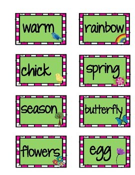 Spring Descriptive Words by Augment HS | Teachers Pay Teachers