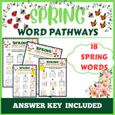 Spring Words Pathways Activity. Spring Vocabulary Games ; ELA