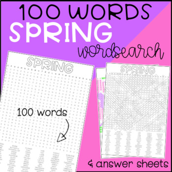 Preview of Spring Wordsearch