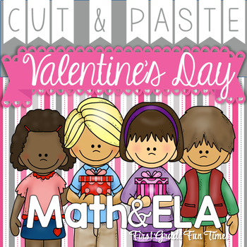 Preview of Valentine's Day Cut and Paste ELA and Math