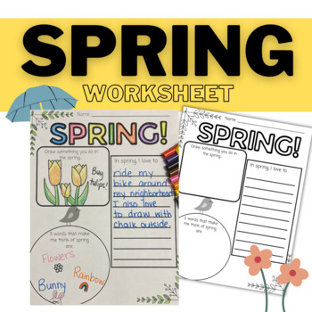 Spring Worksheet! by KWLL- Kids Who Love Learning | TPT