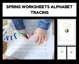 Spring Worksheets Alphabet Tracing