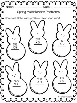 Spring Worksheets Freebie by Monica Parsons | Teachers Pay Teachers