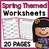 Spring Worksheets - No Prep Math and Literacy