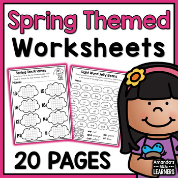 Preview of Spring Worksheets - No Prep Math and Literacy