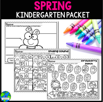 Preview of Spring Worksheets Packet | Spring Printables | End of The Year 